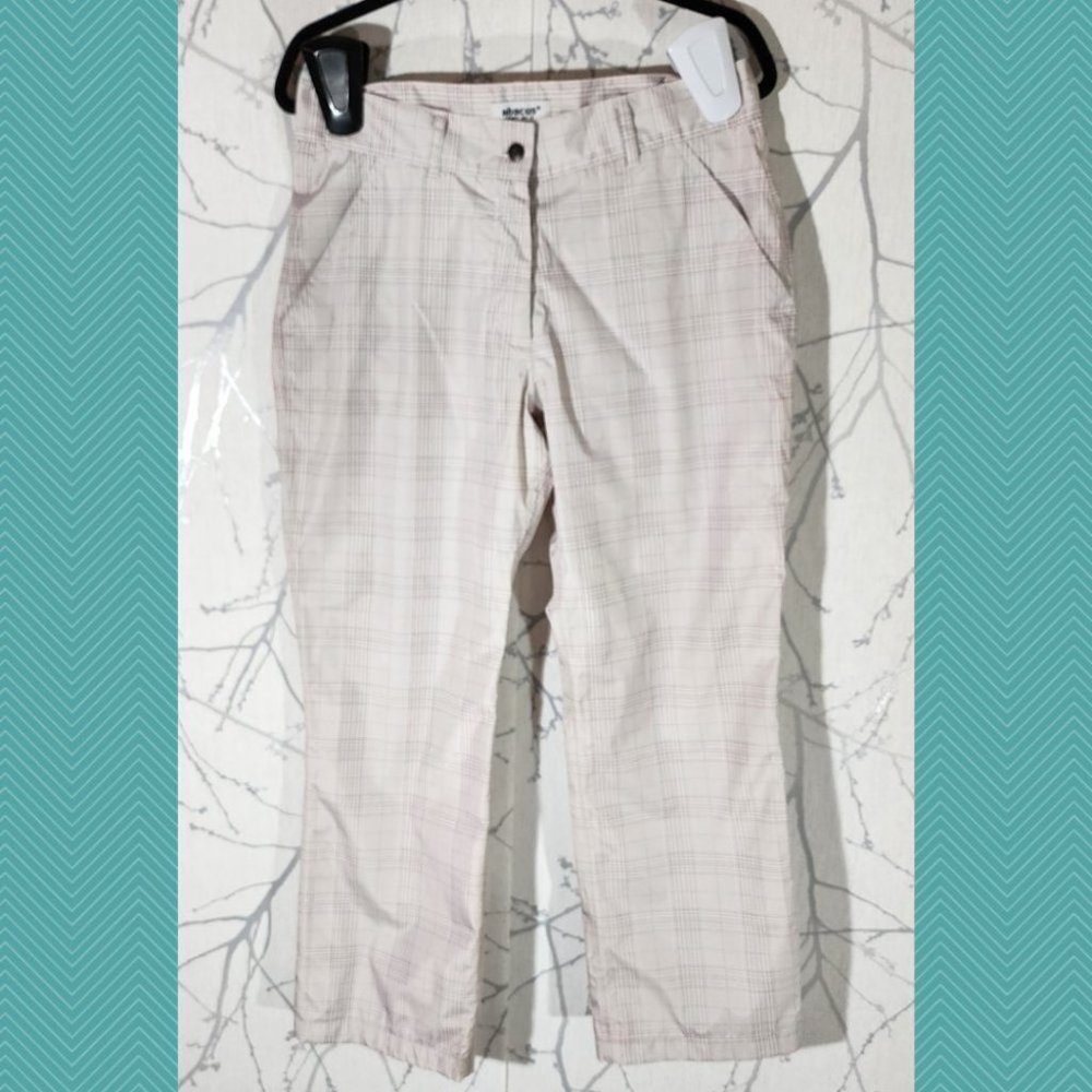 Abacus Silver Plaid Lined Straight Leg Golf Pants